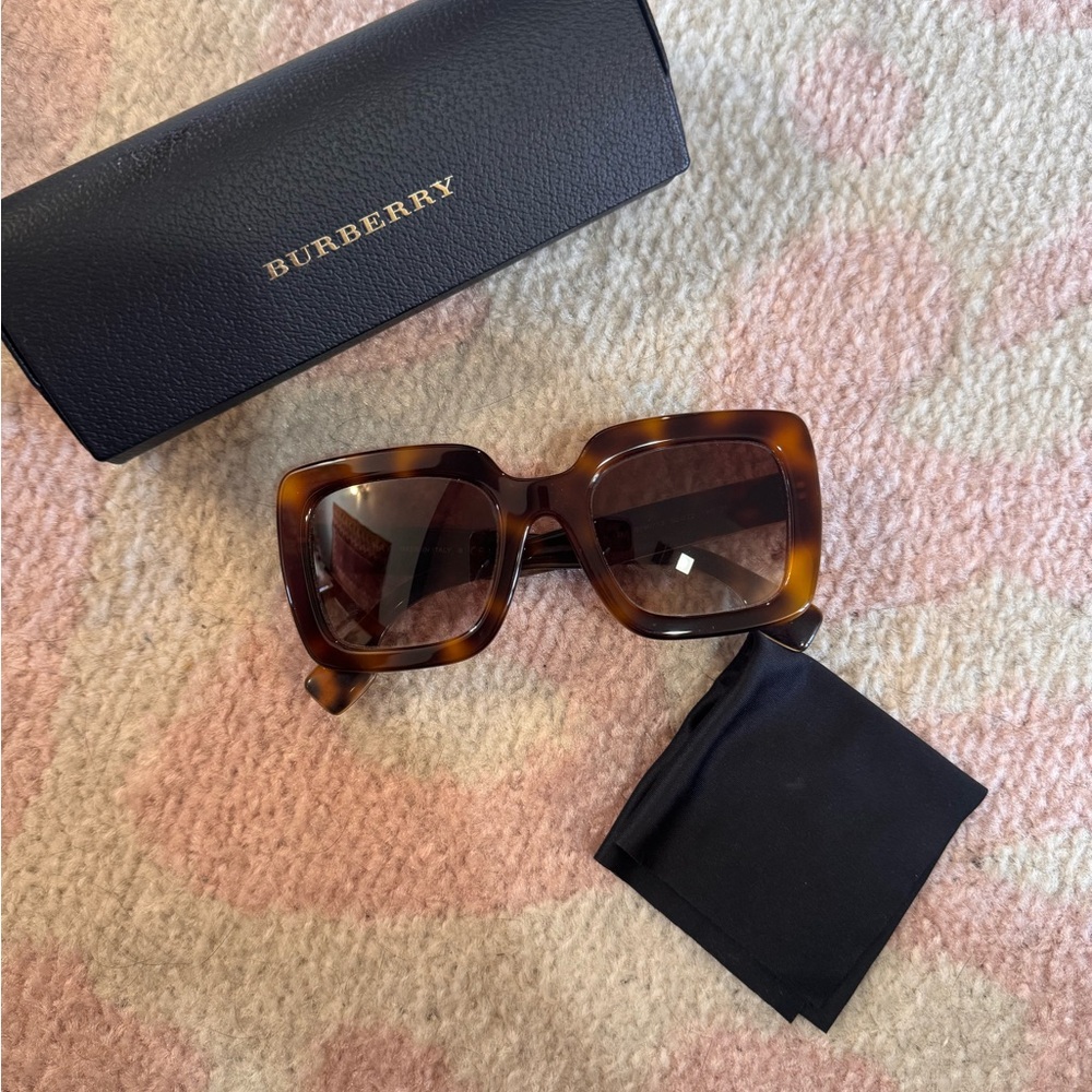 Burberry Brown Oversized Square Sunglasses